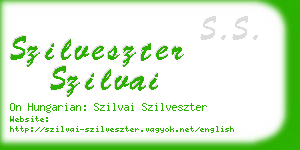 szilveszter szilvai business card